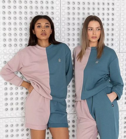 Sofa Killer dvispalvis laisvalaikio kostiumas PINK&amp;BLUE su kelnėmis