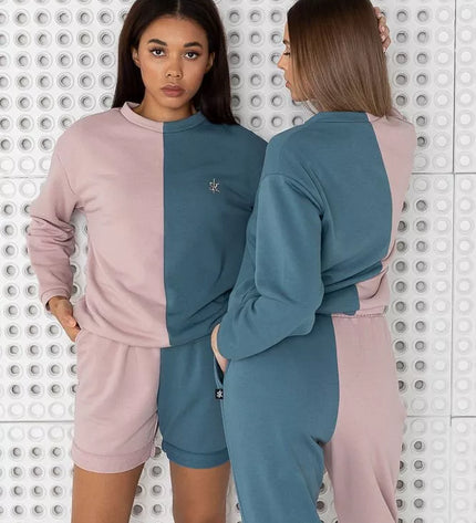 Sofa Killer dvispalvis laisvalaikio kostiumas PINK&amp;BLUE su kelnėmis