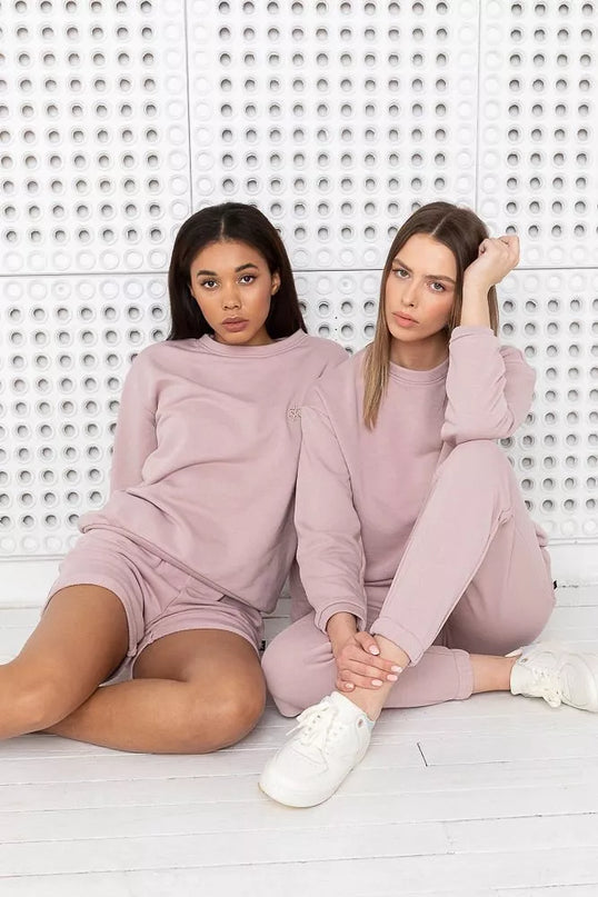 Sofa Killer rausvos spalvos laisvalaikio kostiumas PINK su šortais