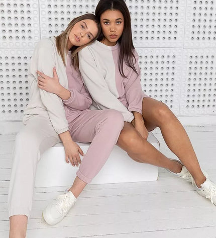 Sofa Killer dvispalvis laisvalaikio kostiumas PINK&amp;SAND su kelnėmis