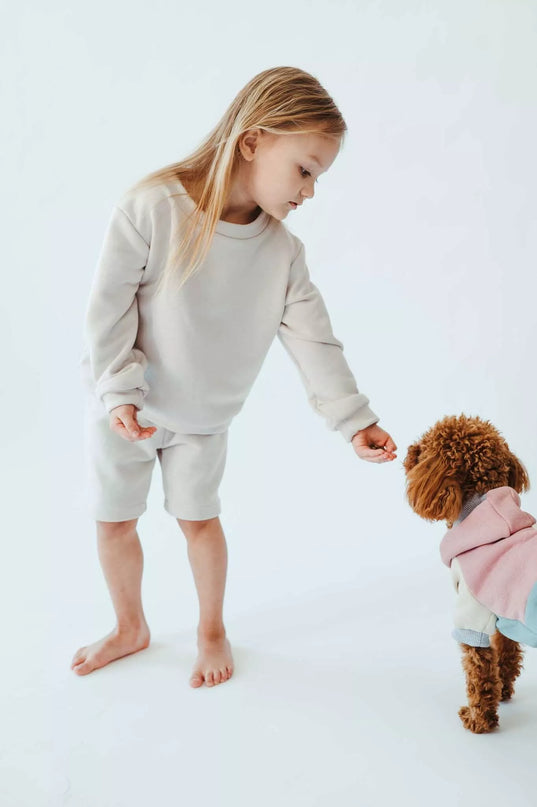 Sofa Killer balto smėlio spalvos vaikiški šortai  White SAND