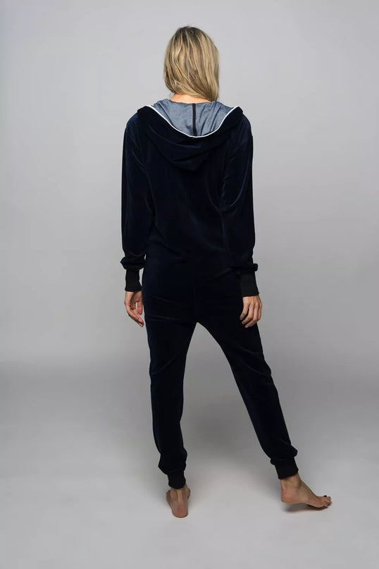 Sofa Killer tamsiai mėlynas veliūrinis kombinezonas