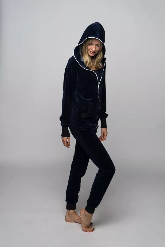 Sofa Killer tamsiai mėlynas veliūrinis kombinezonas