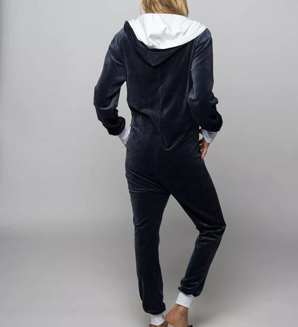 Sofa Killer pelenų spalvos veliūrinis kombinezonas