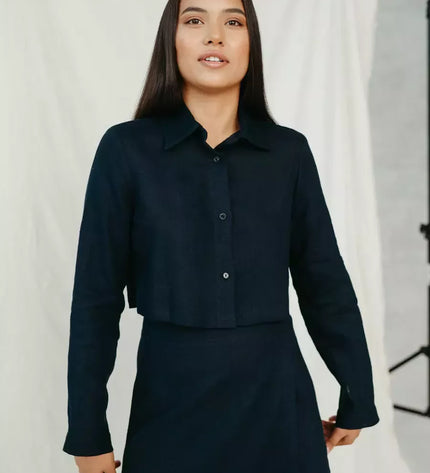 Sofa Killer tamsiai mėlyna linininė palaidinė JARAN