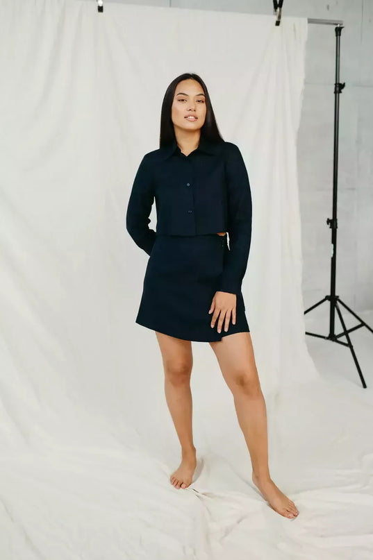 Sofa Killer tamsiai mėlyna linininė palaidinė JARAN