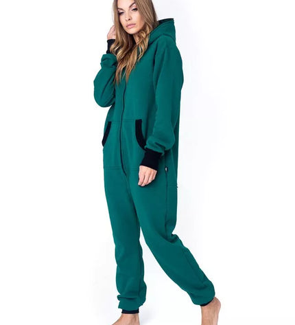 Sofa Killer haki spalvos kombinezonas su užtrauktuku nugaroje