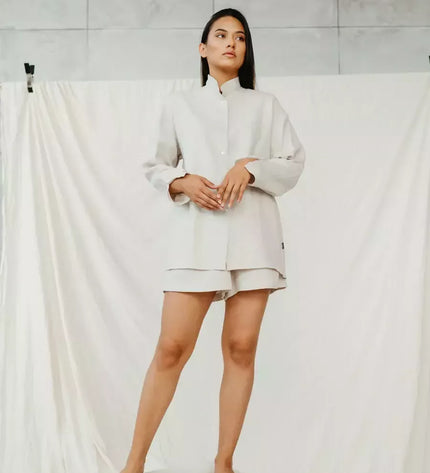 Sofa Killer smelio spalvos moteriški linininiai marškiniai SAMALA