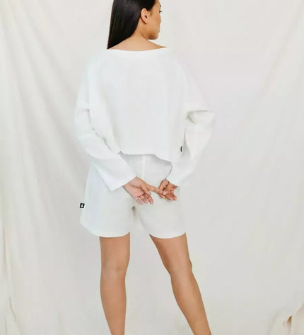 Sofa Killer balta linininė palaidinė MEDANOSO