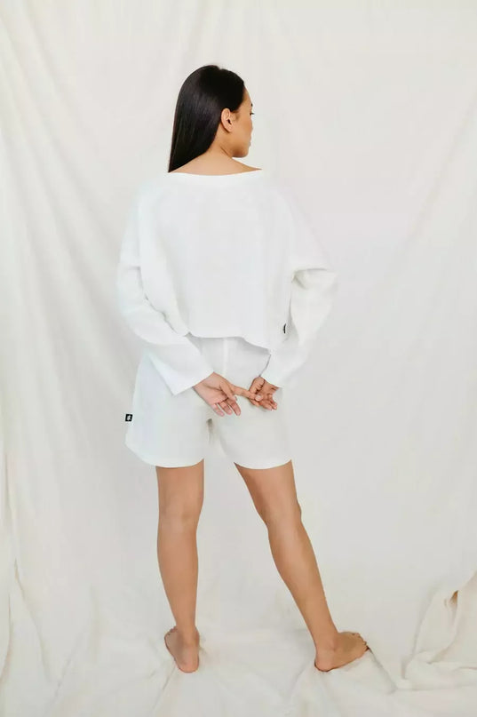 Sofa Killer balta linininė palaidinė MEDANOSO