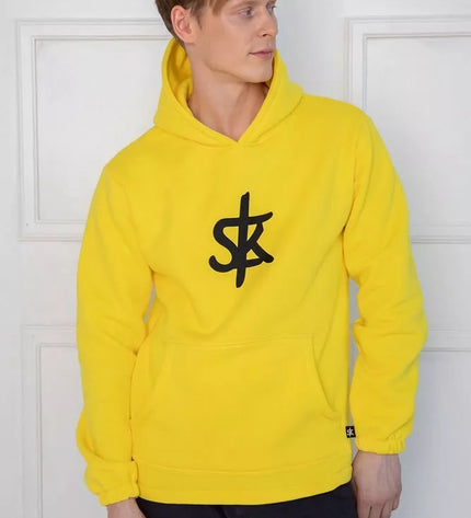 Sofa Killer ryškiai geltonas džemperis su SK logotipu
