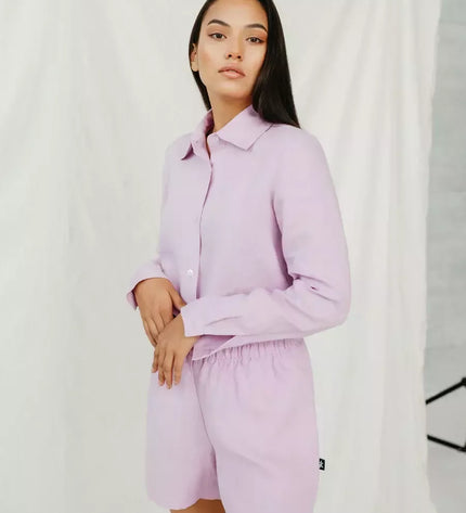 Sofa Killer tamsiai violetinė linininė palaidinė JARAN