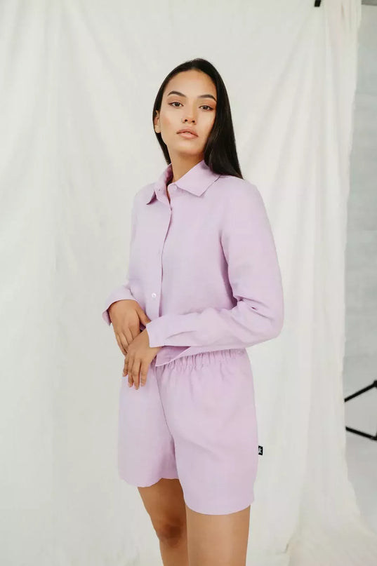 Sofa Killer tamsiai violetinė linininė palaidinė JARAN