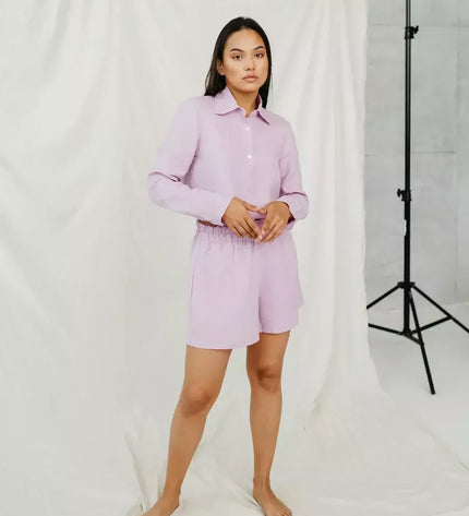 Sofa Killer tamsiai violetinė linininė palaidinė JARAN