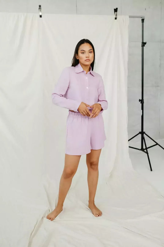 Sofa Killer tamsiai violetinė linininė palaidinė JARAN