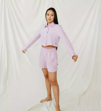 Sofa Killer tamsiai violetinė linininė palaidinė JARAN