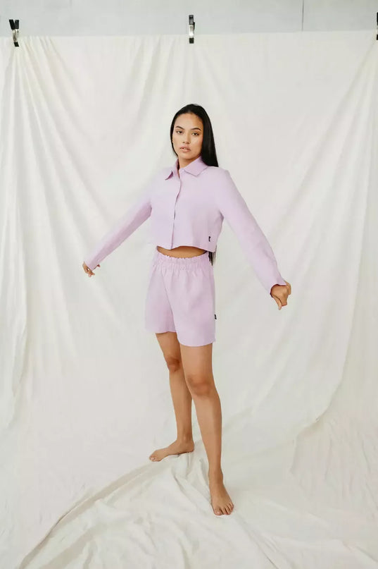 Sofa Killer tamsiai violetinė linininė palaidinė JARAN